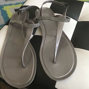 Vince Camuto silver jelly sandals
